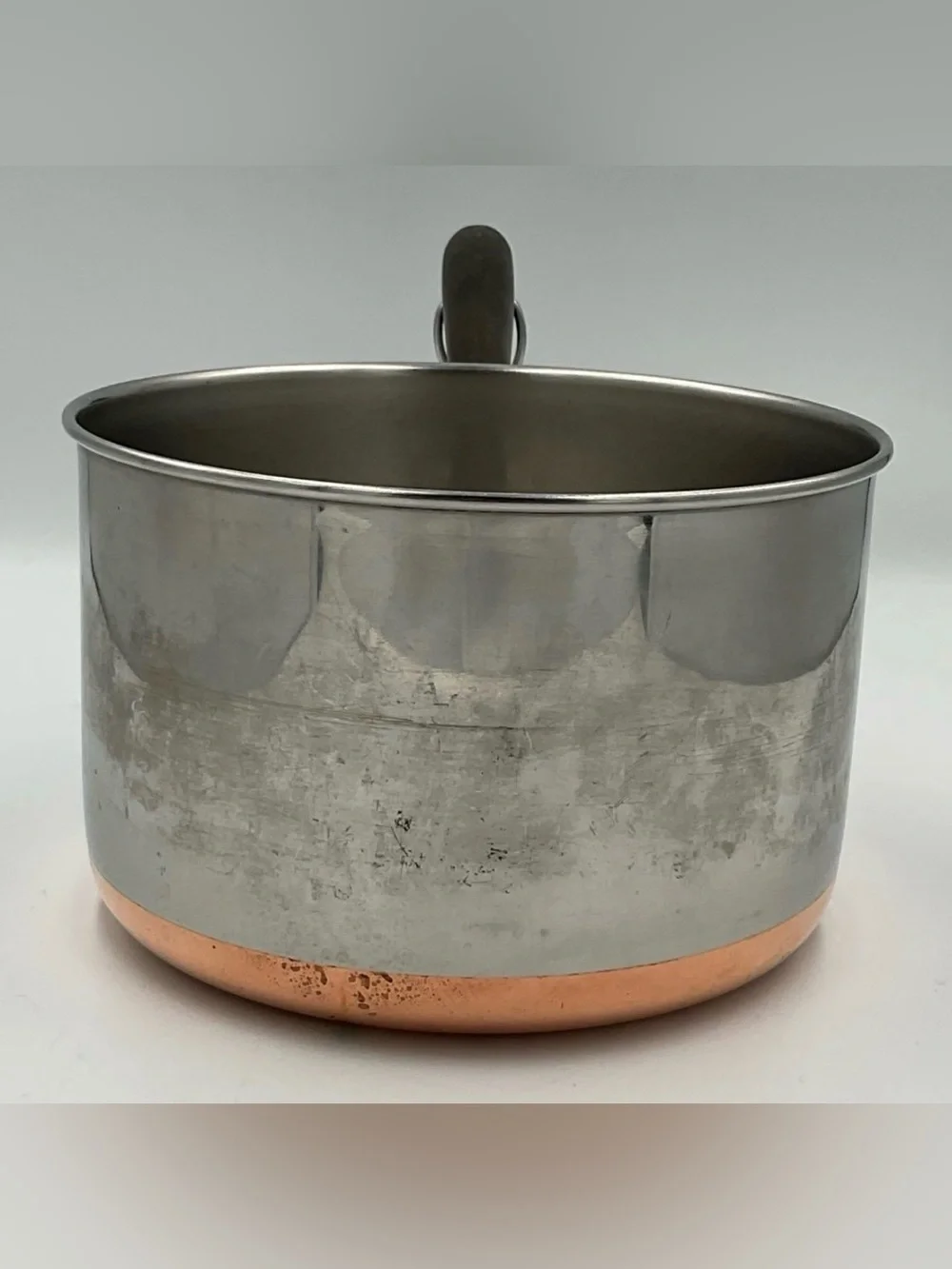 Vintage 3qt Revere Ware 1801 Cooper-clad Stainless Steel Saucepan with Lid